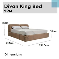 DIVAN KING BED 1.9CM FABRIC/BEDFRAME/ BED /KING SIZE BED