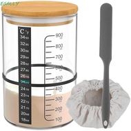 EGALLY Sourdough Starter Jar Kit, Reusable 900ml Sourdough Starter Container,  Wide Mouth Food Stora