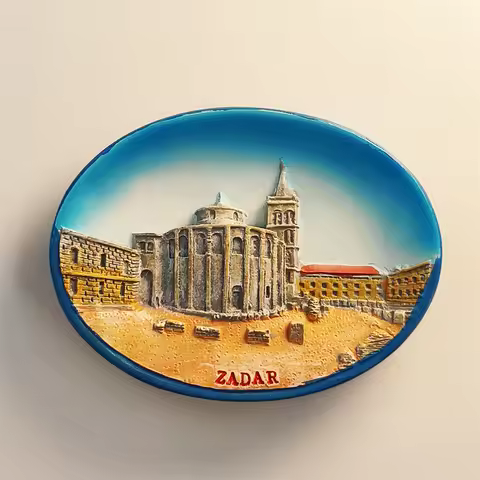 Croatia，Zadar，Church of St Donatus，3D Stereoscopic，Tourism souvenirs，Resin painting，Decoration home，