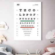 Modern Eye Tt Snellen Chart Poster Home Decoration Art Painting Canvas Painit Kids Bed Room Decor 04