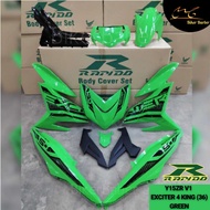 [READY STOCK] RAPIDO COVER SET Y15ZR V1/V2 EXCITER 4 KING (36) GREEN (STICKER TANAM/AIRBRUSH)