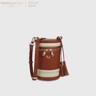 Louis Montini Premium (Potdemiel) กระเป๋าสะพายผู้หญิงทรงกระบอกหนังวัวแท้ WHB13