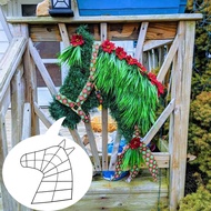 GuangquanStrade Horse Head Wreath Frame Horse Shaped Wreath Forms Floral Flower Wreath Frame for Hom