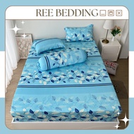 Bộ ga giường thun lạnh 4 món R338 in 3D REE Bedding đủ size drap trải nệm