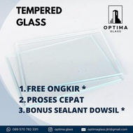 Kaca Tempered 8mm - Pesanan PT Prima Medika.