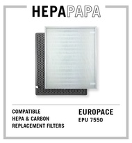 Europace EPU 7550 Compatible Replacement Filters [HEPAPAPA]