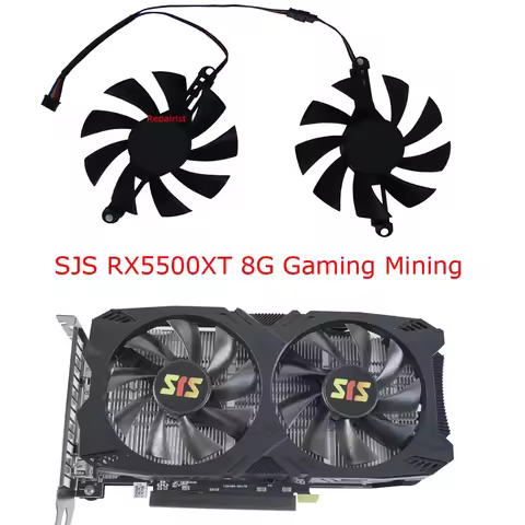 Video Card Fan,VGA GPU Cooler,T129215SU,For SJS RX 580 RX580 8G,For SJS RX 5500XT RX 5500XT 8G Gamin