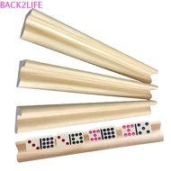 BACK2LIFE Domino Holders Mahjong 4 Racks Professional Player Adults Wooden Domino Trays Holders