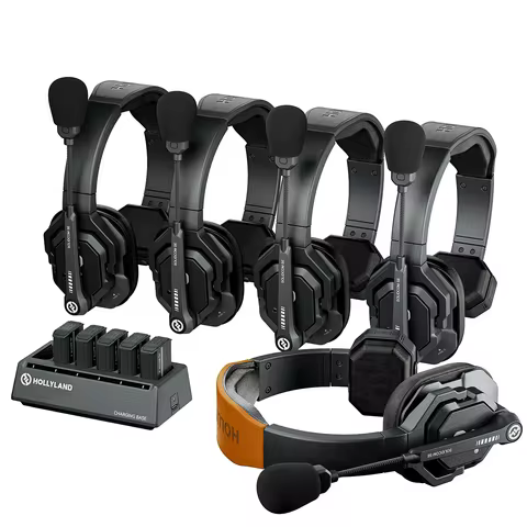 Hollyland Solidcom SE Full Duplex 2.4G ENC Noise Cancellation Wireless Intercom Headset System 1100f