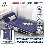 [SG Stock & FREE Assembly] Portable Folding Bed With Foam Soft Comfortable Single Bed Reclining Chai