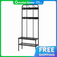 IKEA NIPASEN ราวแขวนเสื้อ/ม้านั่ง+ชั้นวางรองเท้า 190x35x79ซม./ตู้แขวนเสื้อแบบตั้งพื้น/ชั้นวางรองเท้า