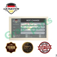 (1pc) Premium Quality Mileage Sticker for Engine Oil / Auto Transmission Fluids Service for Windsree