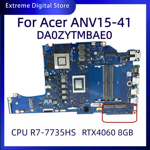 DA0ZYTMBAE0 is suitable for Acer Nitro ANV15-41 laptop motherboard R7-7735HS CPU RTX4060 8GB NBQPD11