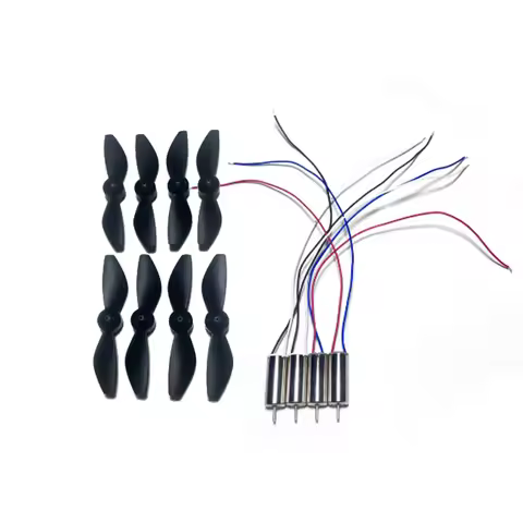 D16 Mini RC Drone Spare Part Kit 4PCS Motor Engine with 8PCS Propeller Blade for GT3 V66 i1PRO Drone