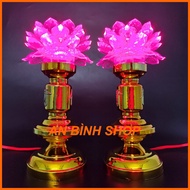 (Category 1) 1 Set of 2 altar lamps, Buddha altar lotus lamps, worship lamps, altar lamps altar ligh