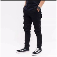 Latest skinny slim fit men's long cargo pants/cool trendy men's long distro cargo pants/latest skinn