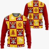 Luffy Symbol OP Ugly Crew Neck Sweatshirt  Christmas Style 8