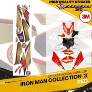 Stripe Honda Vario160 [ 3M Sticker ] Vario 160 Ironman (3) Red Motorcycle Sticker High Quality
