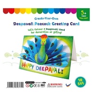 Deepavali Peacock Greeting Card Pack of 10