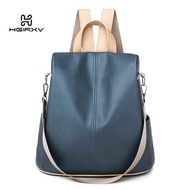 Large Capacity Soft Leather Backpack Women's New Women's Bag Fashion Trend Travel Dual-Use Anti-Theft Backpack PU Material