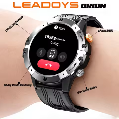 Leadoys C29 Bluetooth Call Smart Watch 1.52" Screen 10M Waterproof GO More Sleep Monitoring AI Voice