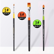 Hwahong Foundation Brush Number 6 Concealer Makeup Brush Artistic Flat Head Nylon Hair Watercolor Oi