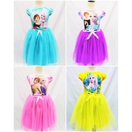 Kids Girl Elsa Anna Frozen Rainbow Dress For 2-9yrs