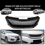 HONDA CITY GM6 2014-2016 FRONT GRILLE WITH NETTING MODEL EVO MATERIAL FIBER BODYKIT