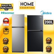 Hisense 200L 2 Door Refrigerator RT208N4ASN | Midea MDRT267MTB30 | Peti Sejuk | Peti Ais