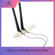 TECHCHIP-Wi-Fi 6 AX201 M.2 Key E CNVio 2 Wifi Card Dual Band 3000Mbps Wireless for Bluetooth 5.0