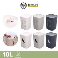 Citylife 10L Kitchen Bathroom Laundry Yoovida Swivel Lid Trash Garbage Bin T-3085