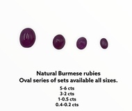 ต่างหูทับทิมพม่าธรรมชาติ (1 ชิ้น- ทุกขนาด) Natural Burmese rubies cabs shape earring (1 pc- all size