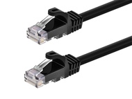 Monoprice Cat5e 1ft Black Patch Cable UTP 24AWG 350MHz Pure Bare Copper Snagless RJ45 Flexboot Serie
