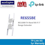 TP-LINK RE655BE BE11000 Tri-Band Wi-Fi 7 Range Extender or Access Point with 2.5G Port, Support Easy