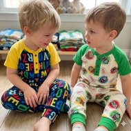 Printed Boy Terno Shirt & Jogger Pants w/ Buttons "B" (1-5 y/o)