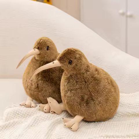 12/28cm Imitation Kiwi Bird Plush Toys Funny Small Artifical Soft Stuffed Kiwi Bird Dolls Home Decor