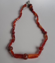 天然老南紅瑪瑙 項鍊 15.2公克 老件 手鍊 手串 瑪瑙 藏傳 藝術