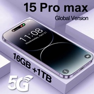 Celular 《Brand New》Original i15 Pro Max Smartphone HD 6.7 inch Full Screen Face ID 4G 5G Global Version Cell Phone 16GB+1TB Mobile Phones