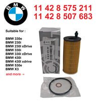 BMW Oil Filter 11 42 8 575 211 11 42 8 507 683 for BMW 330e 230i xDrive 330i xDrive 430i xDrive 530e