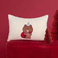 LINE FRIENDS 冬日熊大方形抱枕30x45公分