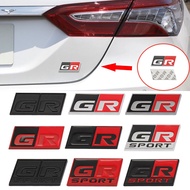Car Sticker GR Logo 3D Metal Labeling Emblem Badge Decals For Toyota sport GR Sport C-HR RAV4 Avensi