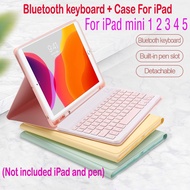For iPad mini Case Keyboard For Apple iPad mini 1 2 3 4 5 6 6th generation 2021 Wireless Bluetooth keyboard Cover Cases casing with Pencil Holder
