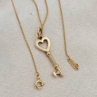 Tiffany/蒂芙尼 keys系列18k玫瑰金小號愛心鑰匙項鍊