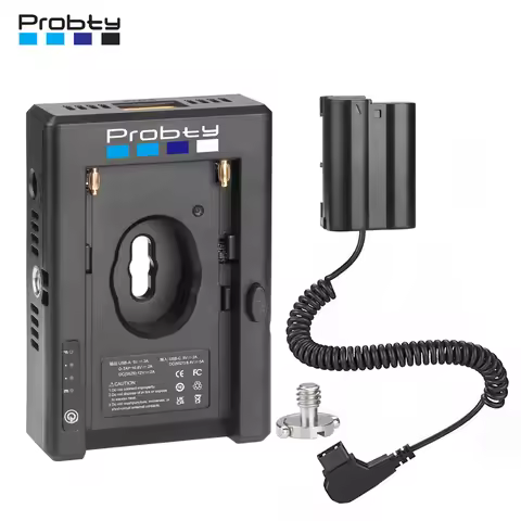 NP-F Battery Adapter Mount Plate+EP-5B EN-EL15 Dummy Battery Kit for Nikon 1 V1 Z5 Z6 Z7 D500 D600 D