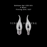 LED Flame Bulb Hanging Decorative Wall Table Lamp - 3 Watt E14 E27 Thread/ (Moving)