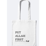 Eco-friendly Self-Love Canvas Tote Bag Design 6: Priorities