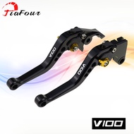 LOGO V100 Fit For V100 MANDELLO S 2023-2024 Motorcycle Accessories CNC Short Brake Clutch Levers Han