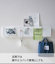 日本 YAMAZAKI 山崎 tower magnetic wall panel with hooks white 北歐懸掛式金屬板帶掛鉤收納 muji homeless alot living
