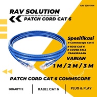 PATCH CORD CAT 6 GIGABYTE COMMSCOPE SPEED UP TO 1000MBPS