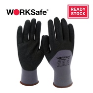 Worksafe N888 Nitrile Microfoam Palm Coated Nylon Liner Heat-Resistant Safety Work Gloves - Black